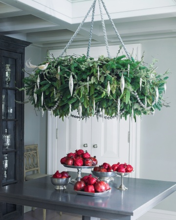 wreath-chandelier-DIY Christmas Decoration