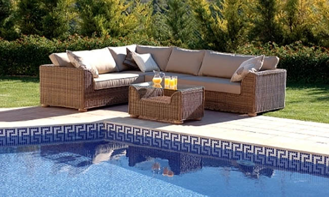 Garden Furniture with Hot Tub