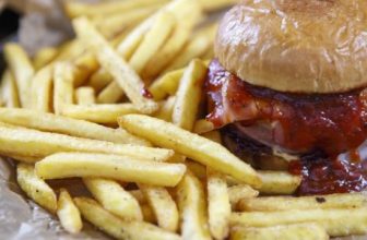 National French Fry Day: Delicious golden french fries served with ketchup and a burger