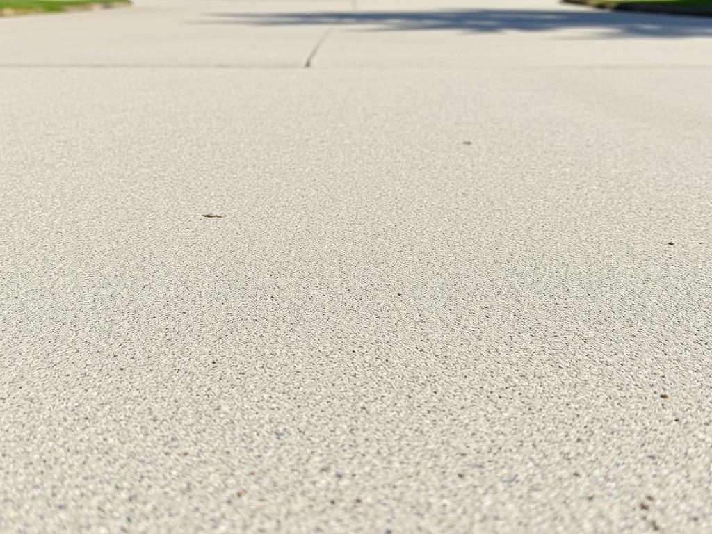 Broom-Finished Concrete Driveway Showing Texture And Traction Surface Broom-finished concrete driveway showing texture and traction surface