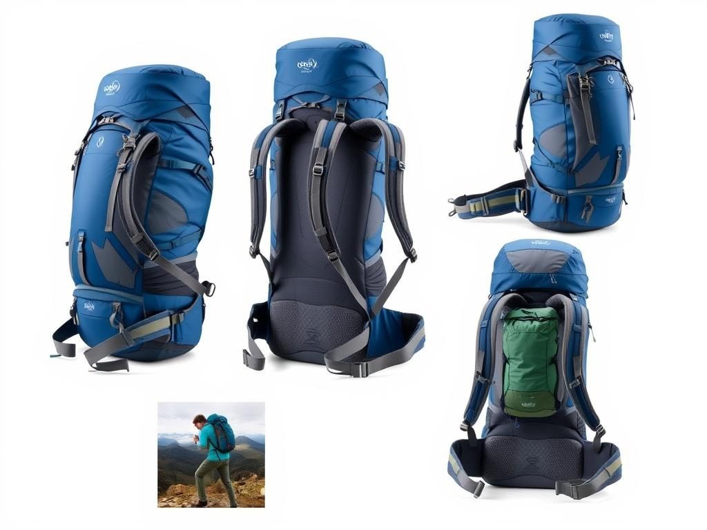 Osprey Atmos Ag 65 Backpack Shown From Multiple Angles, Essential Gear For Exploring America's Most Stunning National Parks Osprey Atmos AG 65 Backpack shown from multiple angles, essential gear for exploring America's most stunning national parks